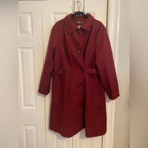 Winter Pea coat - new w tags, Christmas red